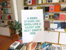 Load image into Gallery viewer, Félicia Atkinson - A book stands un-open, like a silent and neat empty bed